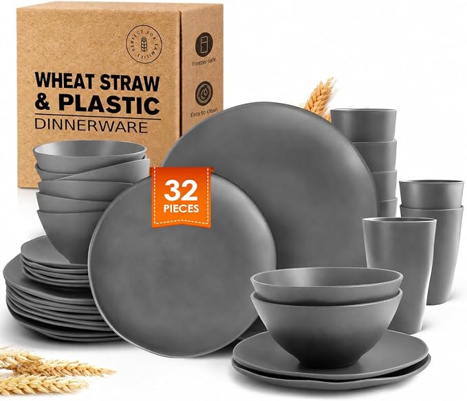 Teivio 96-Piece Plates and Bowls Sets