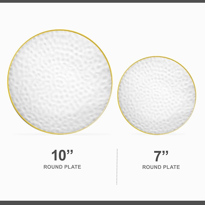 PLASTICPRO 64 Piece Combo Plates Set includes 32-7'' inch Plates & 32-10'' inch