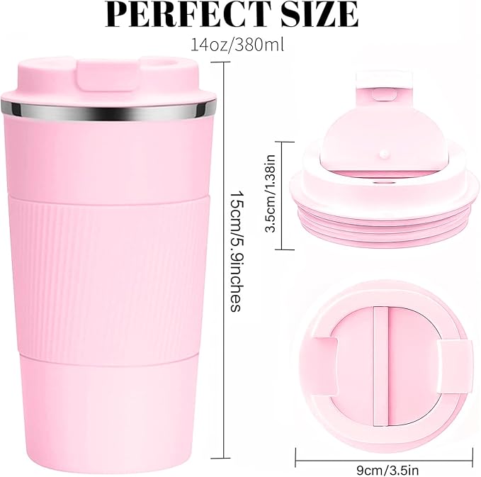 Insulated Travel Coffee Mug, Stainless Steel Coffee Cup