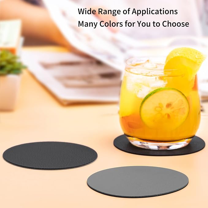 Faux Leather Drink Coasters