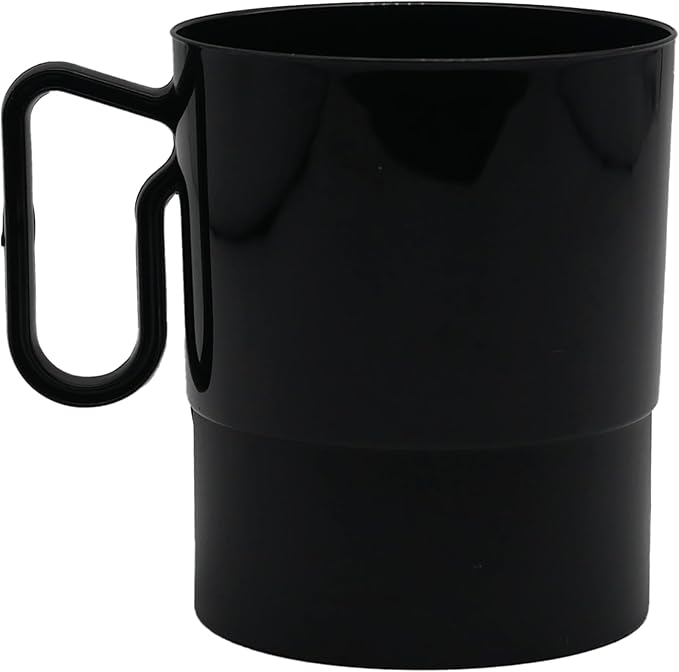 Party Essentials 8-Ounce Hard Plastic Coffee Cup/Tea Mug