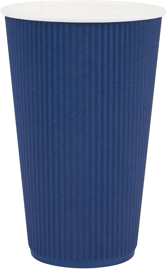 Restaurantware 16 Ounce Ripple Wall Disposable Coffee Cups, 500 Insulated