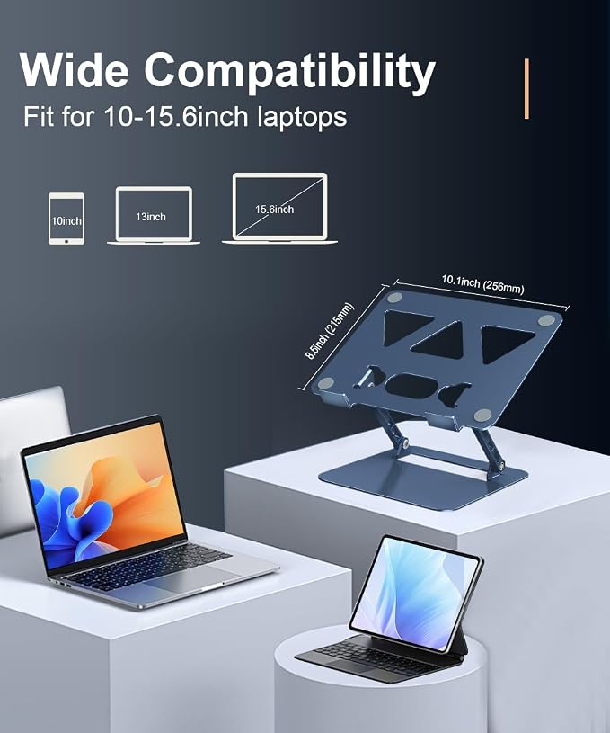 Adjustable Laptop Stand for Desk, Portable Laptop Stand Holder and Riser