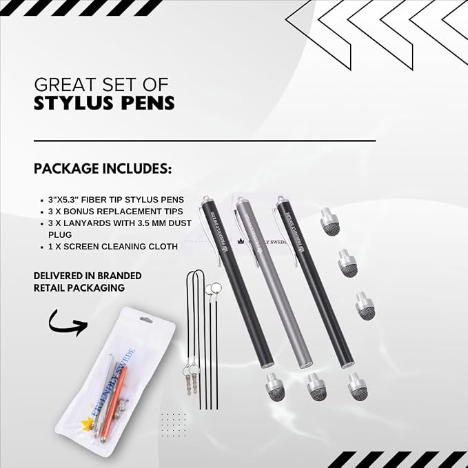 The Friendly Swede Mesh Tip Stylus Pen