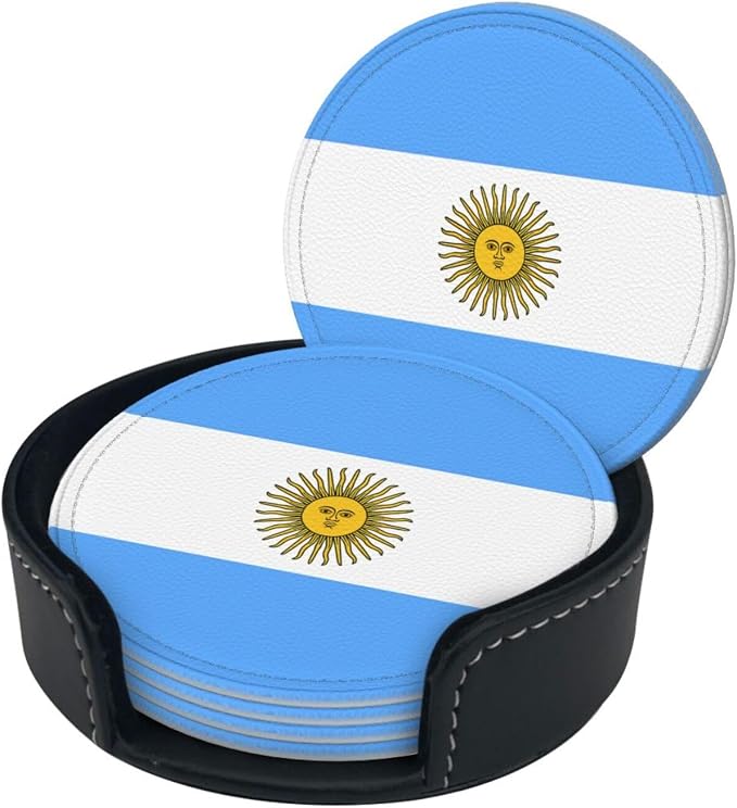 Argentina Flag Coasters for Drinks