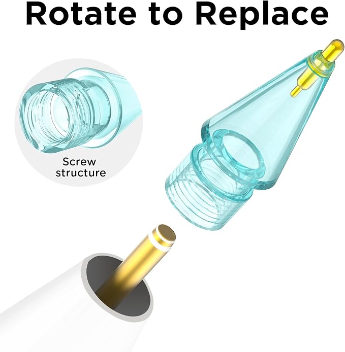8 Pack Fine Point Replacement Tips Compatible