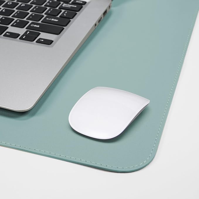 AFIING Dual-Sided Desk Pad, Natural Cork & PU Leather Large Mouse mats