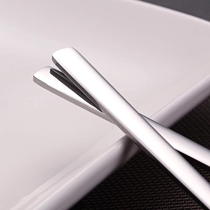 IQCWOOD Spoons, 8.5 Inch Stainless Steel Soup Spoons | Korean Soup Spoons