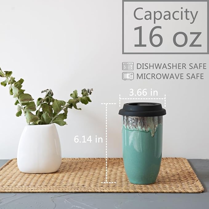 Bosmarlin Ceramic Travel Coffee Cup