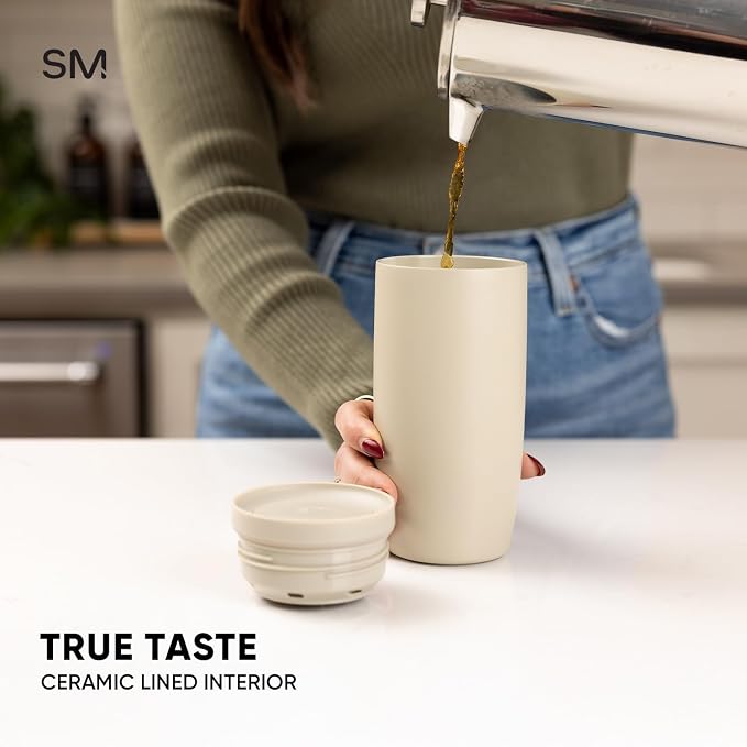Simple Modern Insulated Travel Coffee Mug 360° Lid | 12oz | Terrazzo | Voyager