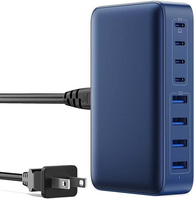 USB C Charger 200W USB C Charger Block, Upgraded GaN III 8-Port Fast Charging