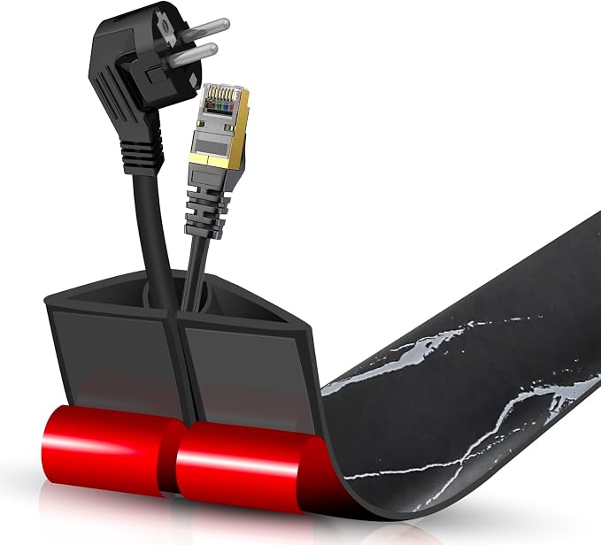 Floor Cord Cover Self Adhesive Cord Hider, 3.3FT Cable Management, Extension