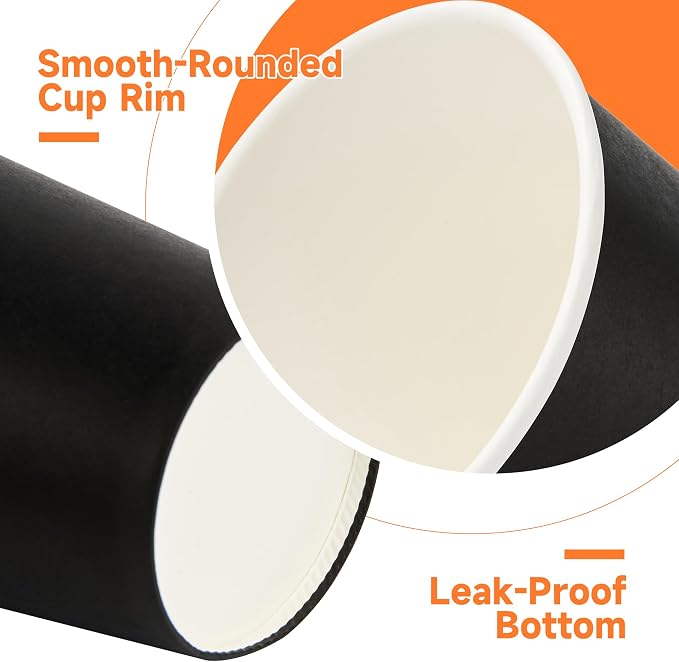 METAPRINT 50 Pack 16 oz Disposable Coffee Cups