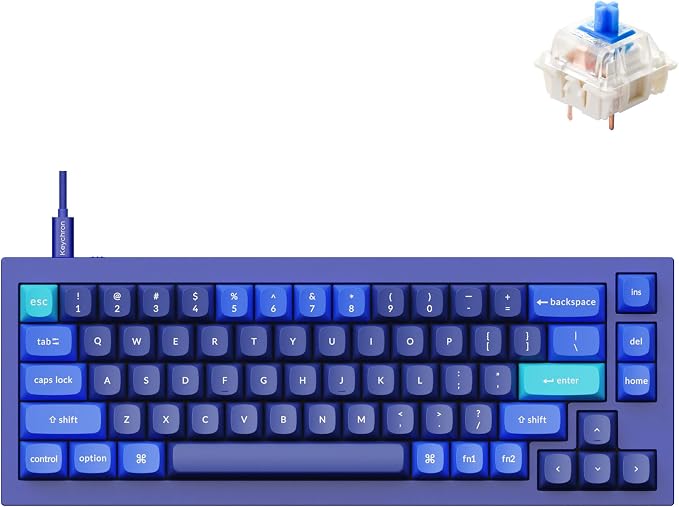 Keychron Q2 Wired Custom Mechanical Keyboard, QMK/VIA Programmable Macro