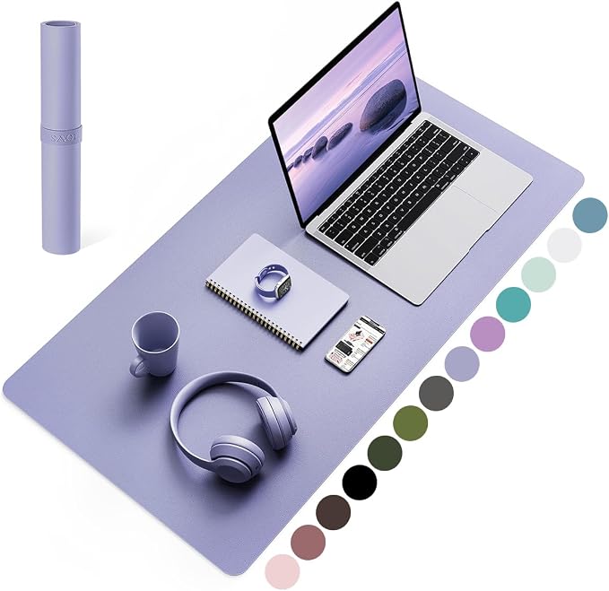 YSAGi Non-Slip Leather Desk Pad, Waterproof Laptop Computer Desk Keyboard Mat