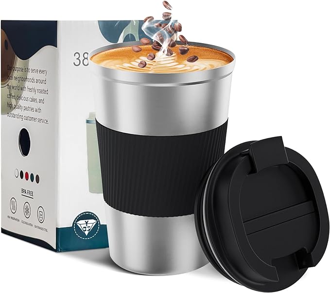 Insulated Travel Coffee Mug, Stainless Steel Coffee Cup