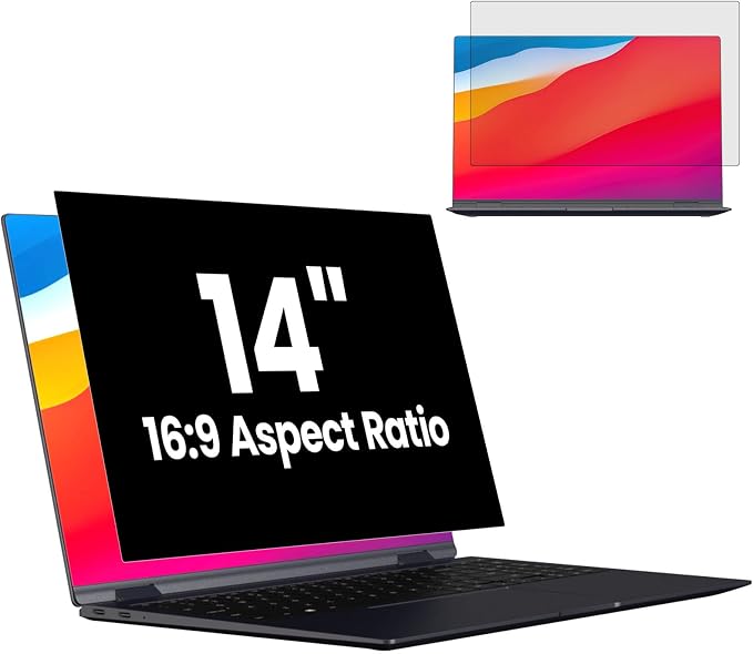 HD Laptop Privacy Screen 14 inch, Upgraded Laptop Privacy Screen