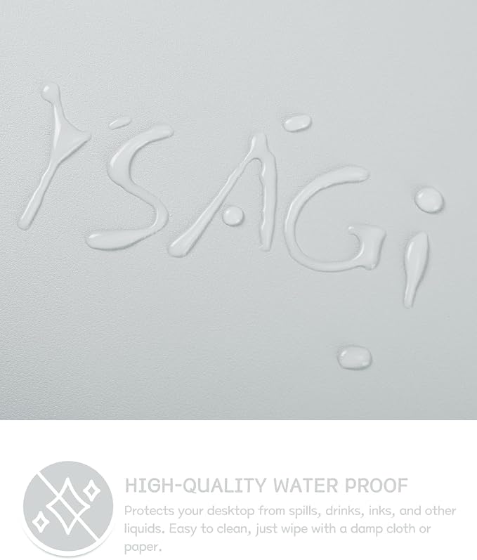 YSAGi Non-Slip Leather Desk Pad XL Size, Waterproof Laptop Computer Desk