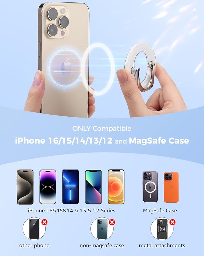 SUPERONE for Magsafe Ring Holder, Magnetic Phone Grip