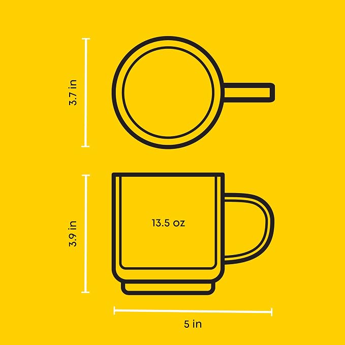 JoyJolt Haven Stackable Double Wall Glass Mugs, Double Wall Glass Coffee Cups