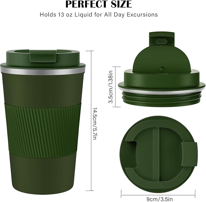 KETIEE Travel Coffee Mug 12oz: Vacuum Insulated Coffee Cup