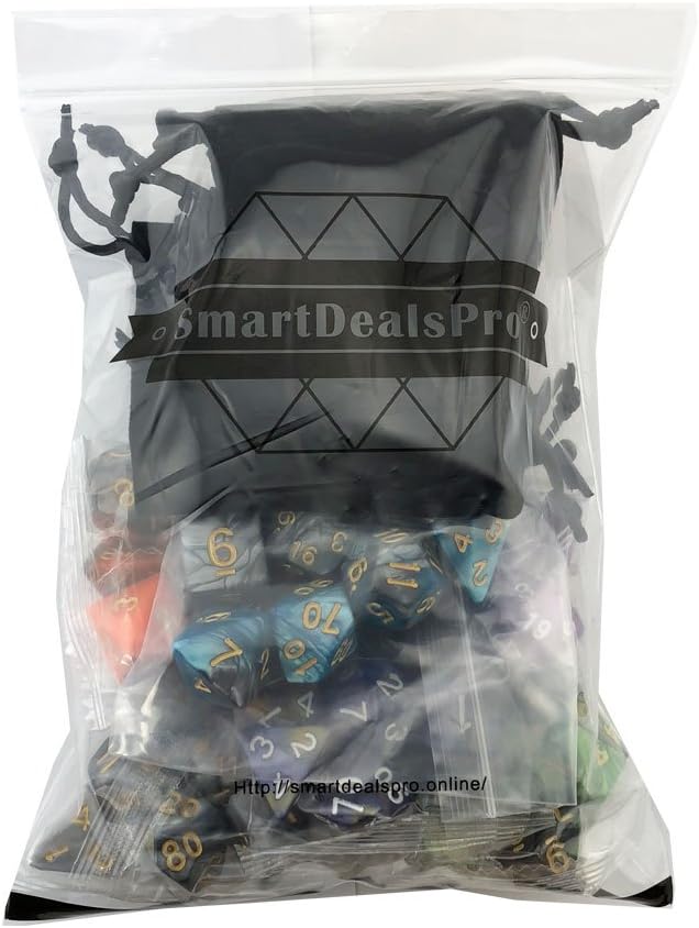 SmartDealsPro Double-Colors Polyhedral Dice Sets