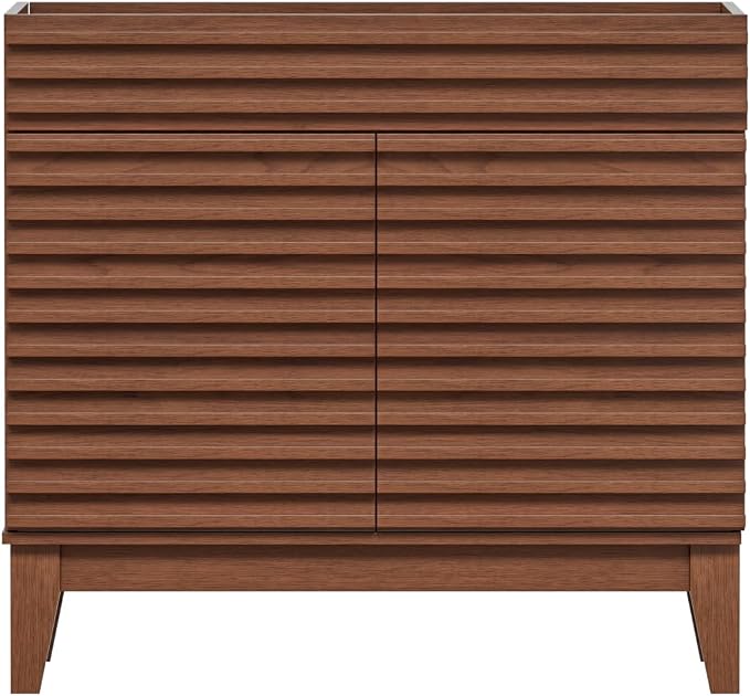 36" Bathroom Vanity, Mid-Century Freestanding Bathroom Cabinet Vanity