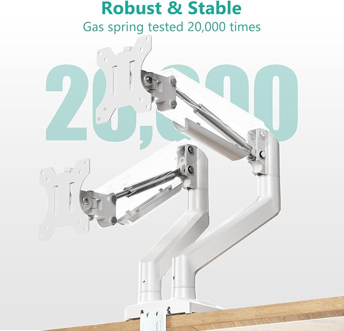 WALI Dual Monitor Stand for 17-32 inch Screens, Dual Monitor Arms for 2