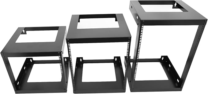 12U Wall Mount Open Frame 19 Inch Server Equipment Rack Wall Mountable Heavy