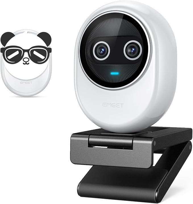 EMEET Piko+ Webcam 4K, World’s 1st Dual-Camera AI-Powered 4K Camera, 1/2.55''