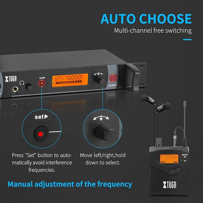 XTUGA RW2080 Wireless in Ear Monitor System Mono