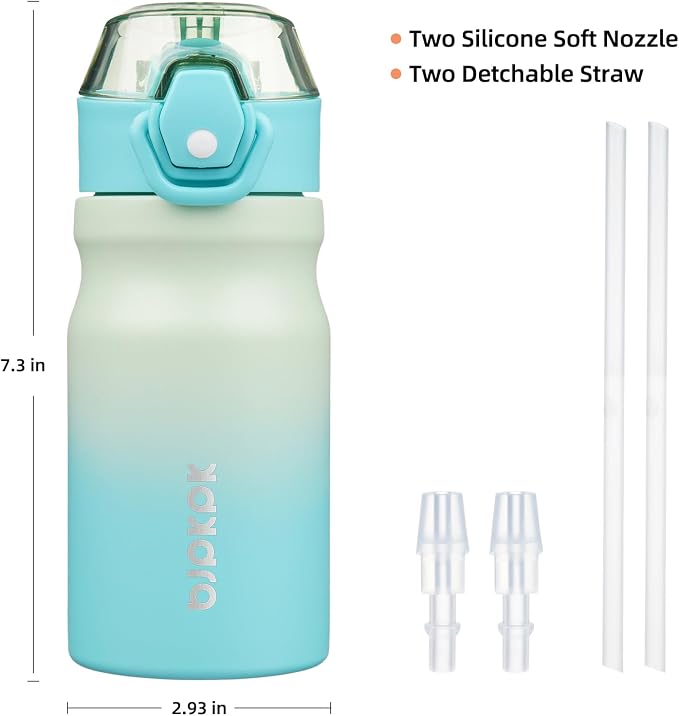 BJPKPK 14 oz Insulated Water Bottle, Stainless Steel Flask | Leak Proof Locking