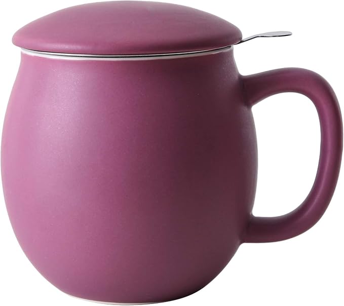 Yundu 12 OZ Matte Purple Ceramics Teacup
