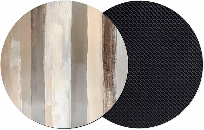Brown Grey Coasters Set of 2, Abstract Neutral Textured Modern Minimalist