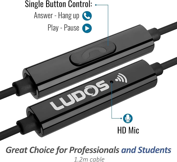 LUDOS Ultra USB C Headphones for iPhone 16 15 Pro Max Plus iPad Pro, 5 Years