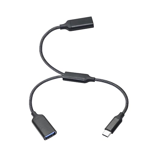 USB Splitter Cable 1FT, USB Type C Male to Dual USB A Female Y Splitter Adapter