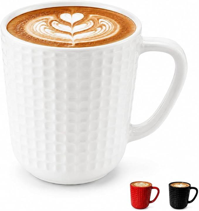 Large Coffee Mug, 20 oz White Coffee Mugs, Ceramic Coffee Cup