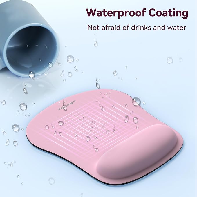 TECKNET 2 Pack Mouse Pad with Wrist Support, Ergonomic Gaming Mouse Pad Pain