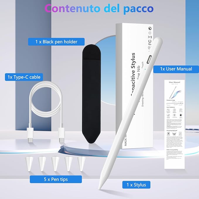 COO Stylus Pen for iPad, Button Fast Charging Pencil