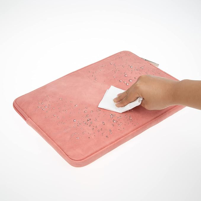 RAINYEAR 11 Inch Laptop Sleeve PU Suede Leather Case Protective Padded Cover
