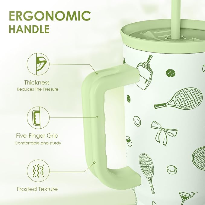 SANDJEST Tennis 40oz Tumbler