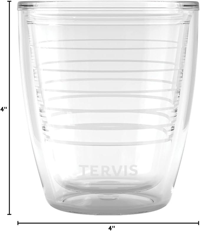 Tervis Clear & Colorful Tabletop 12oz Made in USA Double Walled Insulated