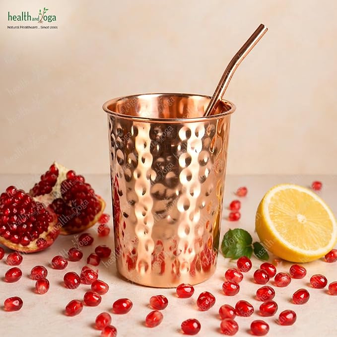 HealthAndYoga™ qCup Pure Copper Tumblers