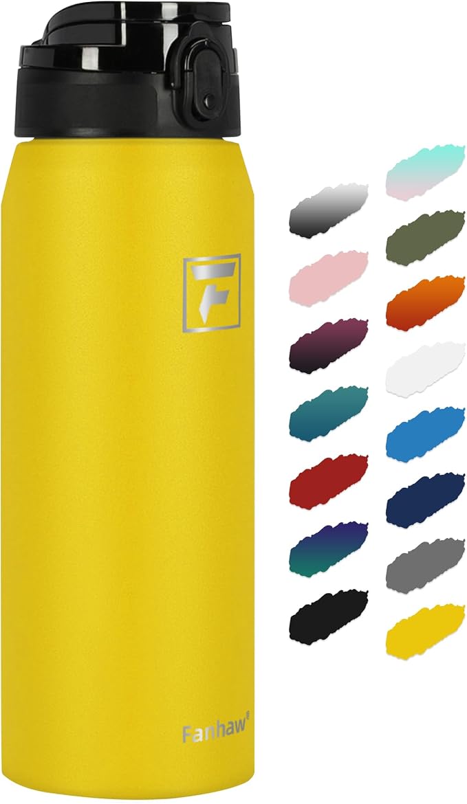 Fanhaw 24 oz Insulated Stainless Steel Water Bottle