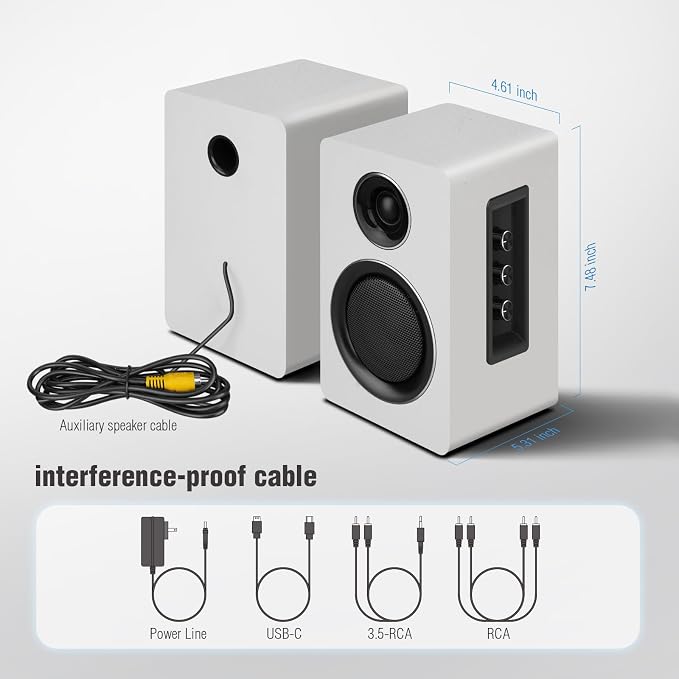 Computer Speakers for Desktop PC, Active Bookshelf Speaker