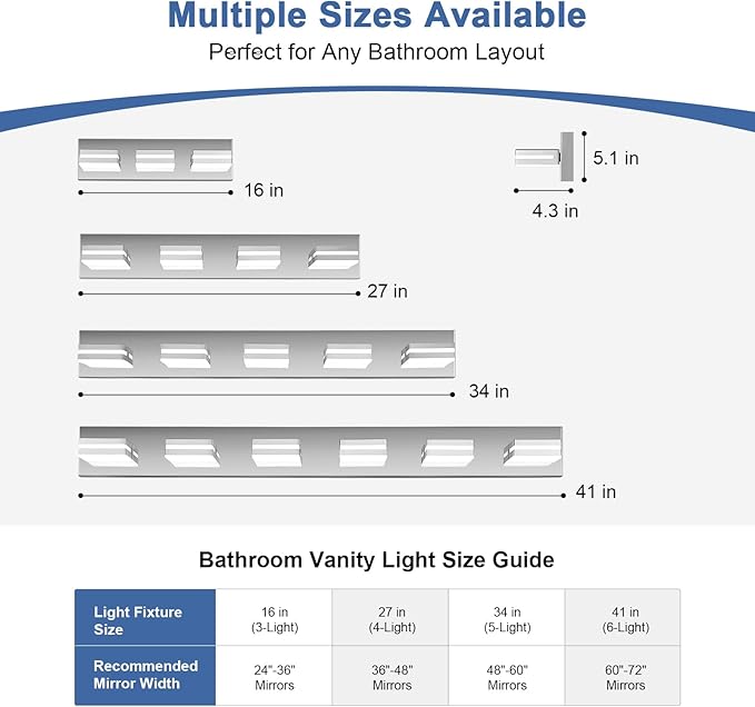 Modern LED Bathroom Lights Fixtures