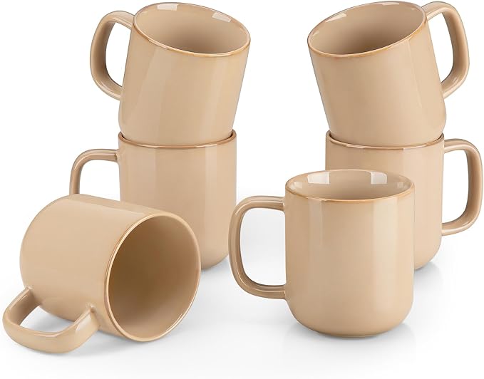 vancasso 16 oz Coffee Mugs Set of 6, Large Ceramic Mug
