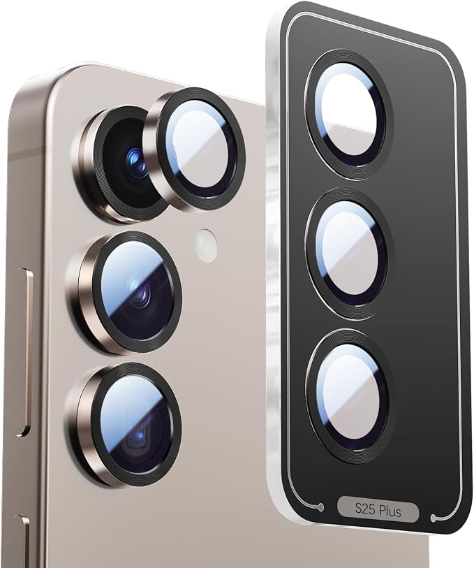 X-it Camera Lens Protector for Samsung S25 Plus, 9H Tempered Glass, Independent
