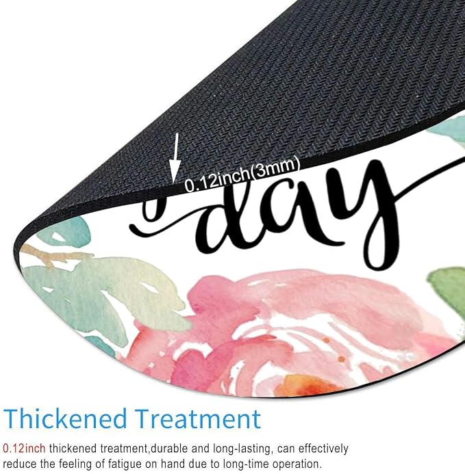 Mouse Pad, Inspirational Quote Floral Mouse Pad, Quote Great Day Mouse Pad