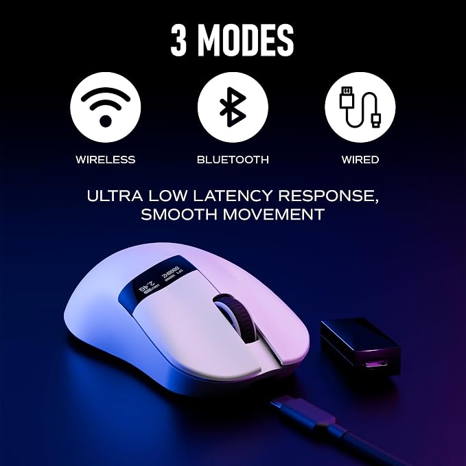 Chilkey Glacier LW 8K M Wireless Gaming Mouse - 49g Super Lightweight - Dual 8K